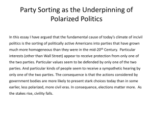 Party Sorting as the Underpinning of Polarized Politics