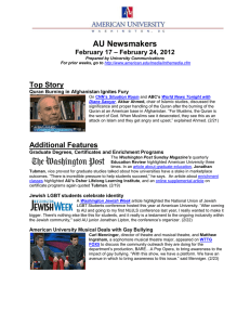 AU Newsmakers Top Story – February 24, 2012 February 17