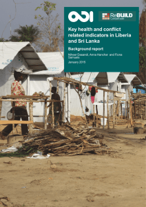 .H\KHDOWKDQGFRQÀLFW related indicators in Liberia and Sri Lanka Background report