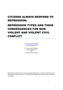 CITIZENS ALWAYS RESPOND TO REPRESSION: REPRESSION TYPES AND THEIR