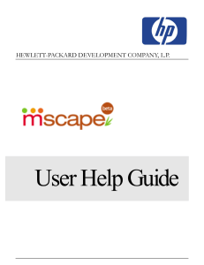 User Help Guide  HEWLETT-PACKARD DEVELOPMENT COMPANY, L.P.