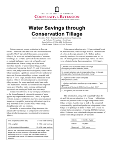 Water Savings through Conservation Tillage