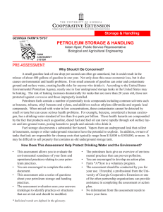 PRE-ASSESSMENT: PETROLEUM STORAGE &amp; HANDLING  Storage &amp; Handling