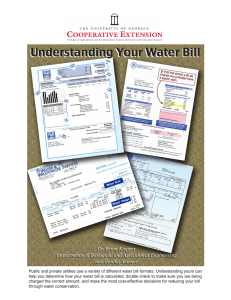 Understanding Your Water Bill Dr. Brian Kiepper and Poultry Science