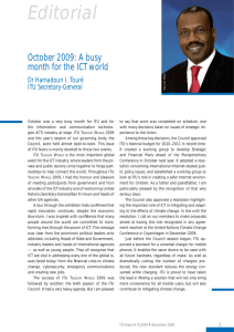 Editorial October 2009: A busy month for the ICT world