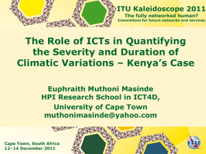 The Role of ICTs in Quantifying the Severity and Duration of