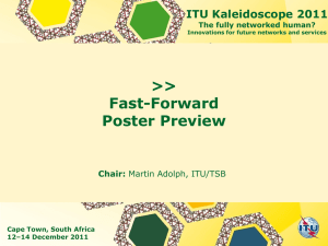 &gt;&gt; Fast-Forward Poster Preview ITU Kaleidoscope 2011