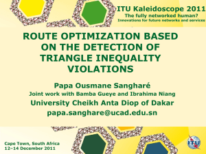 ROUTE OPTIMIZATION BASED ON THE DETECTION OF TRIANGLE INEQUALITY VIOLATIONS
