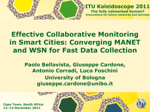 Effective Collaborative Monitoring in Smart Cities: Converging MANET