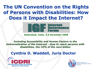 The UN Convention on the Rights of Persons with Disabilities: How