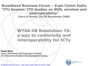 Broadband Business Forum – Expo Comm Italia interoperability&#34;