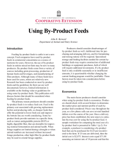 Using By-Product Feeds Introduction