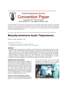 Convention Paper _________________________________  Audio Engineering Society