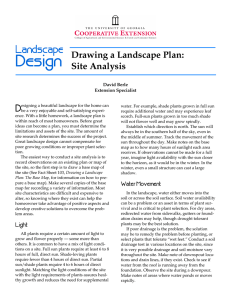 D Drawing a Landscape Plan: Site Analysis David Berle