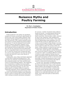 Nuisance Myths and Poultry Farming Introduction Dr. Dan L. Cunningham