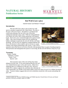 NATURAL HISTORY Publication Series Canis rufus