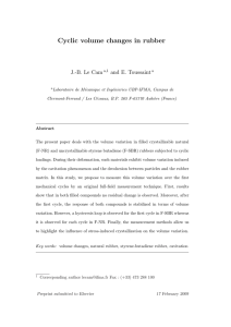 Cyclic volume changes in rubber J.-B. Le Cam and E. Toussaint
