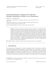 Variational Boundary Conditions for Molecular Xiantao Li and Weinan E