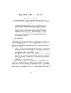 Impact of Cellular Materials Henry Tan and S. Qu