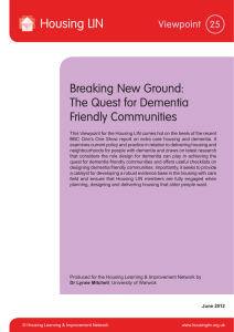 Breaking New Ground: The Quest for Dementia Friendly Communities Viewpoint 25