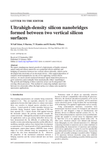 Ultrahigh-density silicon nanobridges formed between two vertical silicon surfaces LETTER TO THE EDITOR