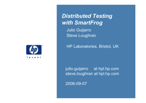 Distributed Testing with SmartFrog