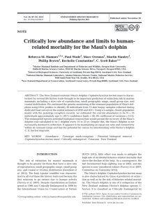 Critically low abundance and limits to human- O NOTE