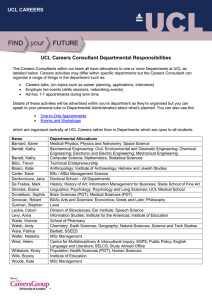 UCL CAREERS  UCL Careers Consultant Departmental Responsibilities