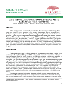 WILDLIFE DAMAGE Publication Series USING MILORGANITE