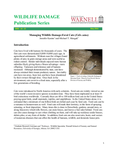 WILDLIFE DAMAGE Publication Series Felis catus)