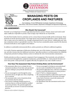 MANAGING PESTS ON CROPLANDS AND PASTURES