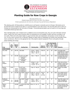 Planting Guide for Row Crops in Georgia