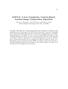 LOCO-I: A Low Complexity, Context-Based, Lossless Image Compression Algorithm