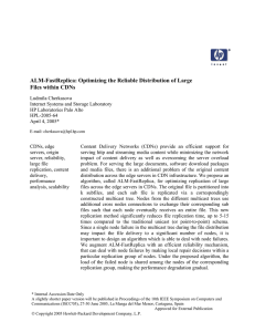 ALM-FastReplica: Optimizing the Reliable Distribution of Large Files within CDNs