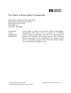 Two Topics in Hyperelliptic Cryptography