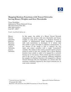 Mapping Boolean Functions with Neural Networks