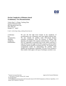 On the Complexity of Distance-based Evolutionary Tree Reconstruction