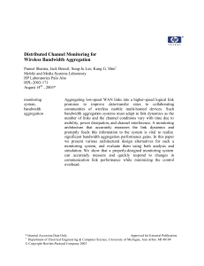 Distributed Channel Monitoring for Wireless Bandwidth Aggregation