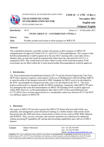 COM 15 – C 1755 – E Rev.1 November 2011 English only