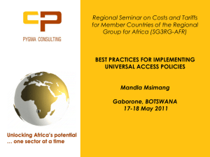 Regional Seminar on Costs and Tariffs Group for Africa (SG3RG-AFR)