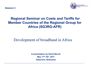 Regional Seminar on Costs and Tariffs for Africa (SG3RG-AFR)