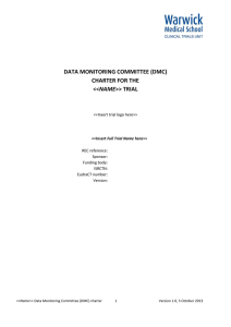 DATA MONITORING COMMITTEE (DMC) CHARTER FOR THE NAME