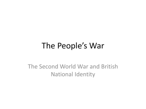 The People’s War The Second World War and British National Identity