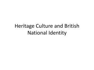 Heritage Culture and British National Identity