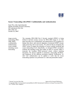 Secure Transcoding with JPSEC Confidentiality and Authentication