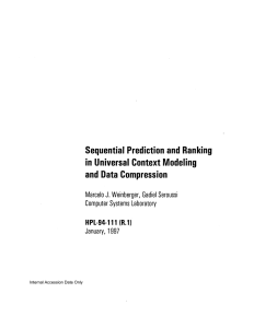 Sequential Prediction and Ranking in Universal Context Modeling and Data Compression