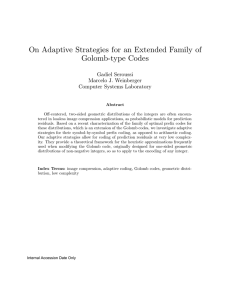 On Adaptive Strategies for an Extended Family of Golomb-type Codes Gadiel Seroussi