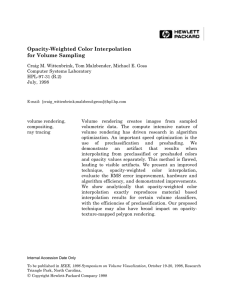 Opacity-Weighted Color Interpolation for Volume Sampling