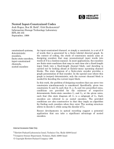 Nested Input-Constrained Codes