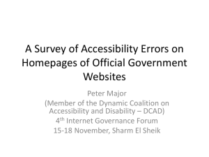 A Survey of Accessibility Errors on Homepages of Official Government Websites